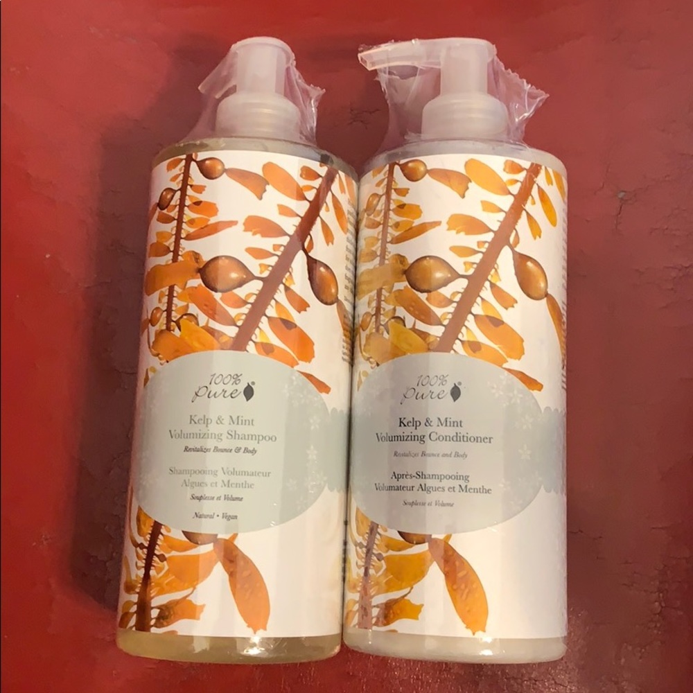 100%pure Kale & Mint shampoo and conditioner